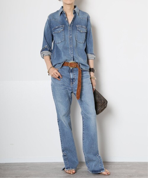 【美品】SURT ドゥーズィエムクラス OUT SIDE SLIT デニム M MUSE de Deuxieme classe（ミューズデドゥーズィエムクラス）の「OUT