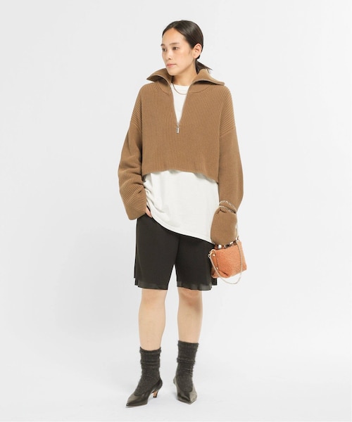 AP STUDIO - ✴︎新品✴︎ AP STUDIO オーヴァルスクエアハーフジップクロップドニット AP STUDIO（エーピーストゥディオ）の「《予約》【OVAL SQUARE
