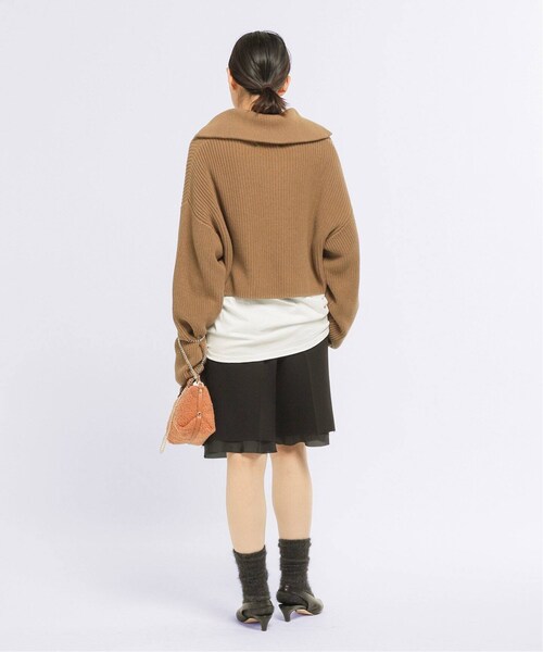 ✴︎新品✴︎ AP STUDIO オーヴァルスクエアハーフジップクロップドニット AP STUDIO（エーピーストゥディオ）の「《予約》【OVAL SQUARE