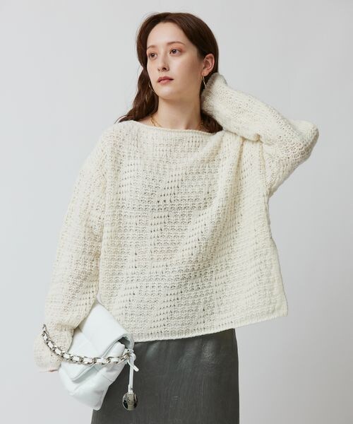 まる　BABYLONE ブークレーボートネックプルオーバー BABYLONE｜ブークレボートネックプルオーバー | Rakuten Fashion