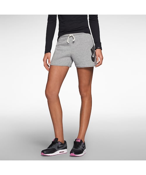 NIKE（ナイキ）の「ナイキ ラリー ウィメンズショーツ（ウェア > ボトムス・レディース・ダークグレーヘザー/ブラック/ブラック/セイル・S/M/L/XL）」の2枚目の写真