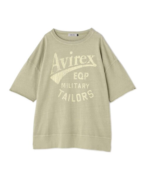 AVIREX(アヴィレックス)の「≪直営店限定≫PRODUCT DYEING VINTAGE T-SHIRT/ プロダクトダイヴィンテージTシャツ(トップス・ライトグレー/ライトグリーン/チャコール・F)」の1枚目の写真