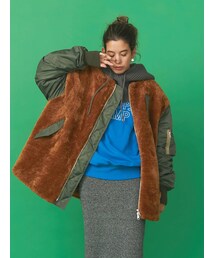 Ungrid | ボアコンビミリタリーブルゾン(ブルゾン)