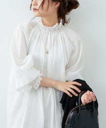 PUAL CE CIN | レースシャーリングブラウス(シャツ/ブラウス)