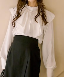 OLIVE des OLIVE | ラッフルカラ―付ブラウス(シャツ/ブラウス)