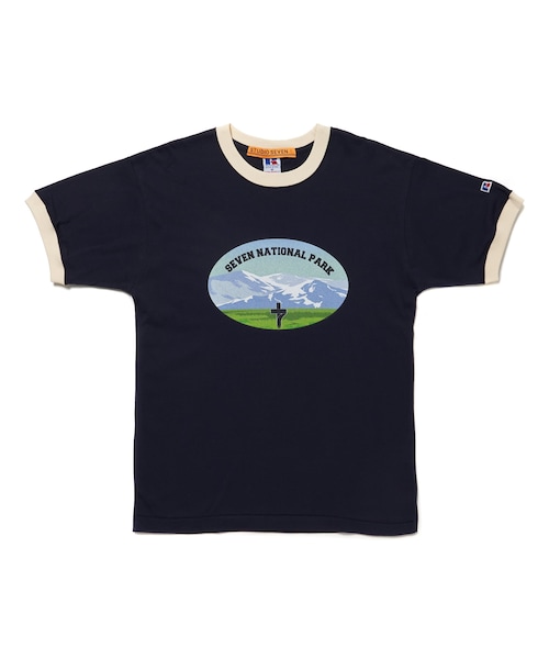 0000Lady'sの「Russell Athletic x SEVEN NATIONAL PARK SS Tee(Tシャツ/カットソー・メンズ・WHT/BRN/NVY・M/L/XL)」の3枚目の写真