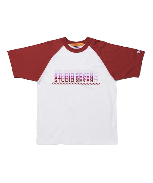 0000Lady'sの「Russell Athletic x STUDIO SEVEN Gradation SS Tee（Tシャツ/カットソー・メンズ・RED/BLU・M/L/XL）」の2枚目の写真