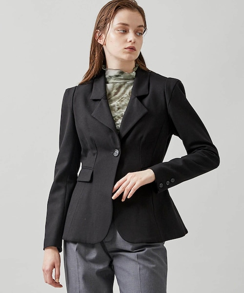 Ameri（アメリ）の「ウエストシェイプフレアジャケット（テーラード