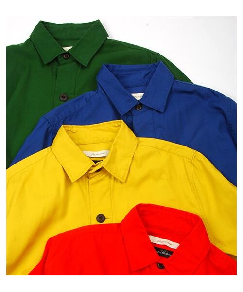 Audience(オーディエンス)の「日本製純棉織紋ShopCoat(その他・メンズ・黃/綠/橘/藍・S/M/L)」の5枚目の写真