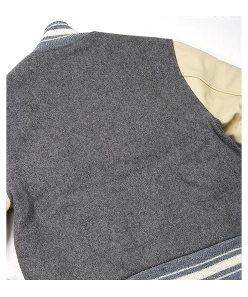 Golden Bear（ゴールデンベア）の「GoldenBear經典皮革拼接棒球外套（その他・メンズ・灰/黑・XS）」の6枚目の写真