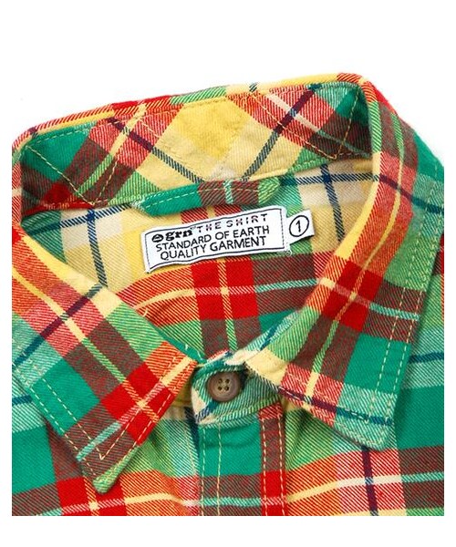 grn（ジーアールエヌ）の「經典格紋襯衫（その他・メンズ・紅/黃/藍・S/M/L）」の6枚目の写真