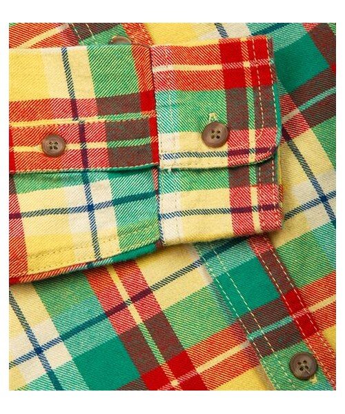 grn（ジーアールエヌ）の「經典格紋襯衫（その他・メンズ・紅/黃/藍・S/M/L）」の7枚目の写真