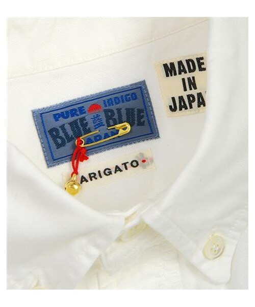 BLUE BLUE JAPAN(ブルーブルージャパン)の「BLUE BLUE牛津手工刺繡襯衫(その他・メンズ・白・S/M)」の2枚目の写真