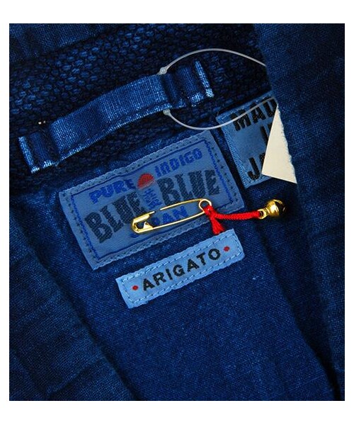 BLUE BLUE JAPAN(ブルーブルージャパン)の「BLUE BLUE SASHIK 藍染工作背心(その他・メンズ・藍・M)」の4枚目の写真