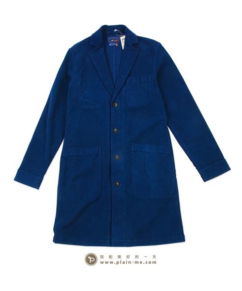 BLUE BLUE JAPAN(ブルーブルージャパン)の「BLUE BLUE藍染彈性Shop caot(その他・メンズ・綠・S/M)」の1枚目の写真