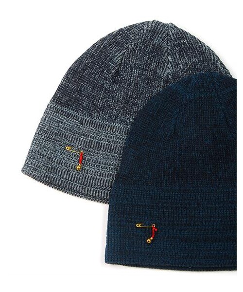 BLUE BLUE JAPAN（ブルーブルージャパン）の「BLUE BLUE 藍染毛帽（その他・メンズ・灰/藍・UN）」の2枚目の写真