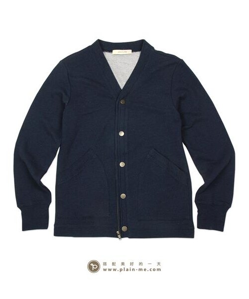 plain-me(プレインミー)の「雙機能開闔Sweat Cardigan(その他・メンズ・深藍/麻花灰・S/M/L)」の1枚目の写真