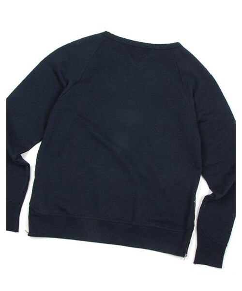 plain-me（プレインミー）の「羅紋Curve剪裁拉鍊飾邊衛衣（その他・メンズ・深藍/麻花灰・S/M/L）」の6枚目の写真