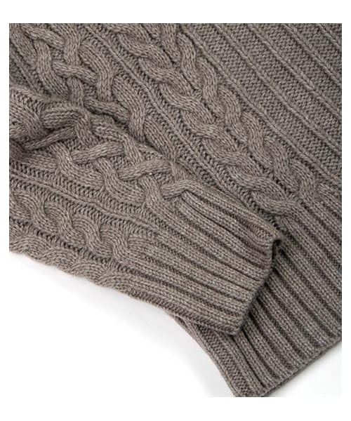 plain-me（プレインミー）の「麻花織紋圓領毛衣（その他・メンズ・白/灰・S/M/L）」の6枚目の写真