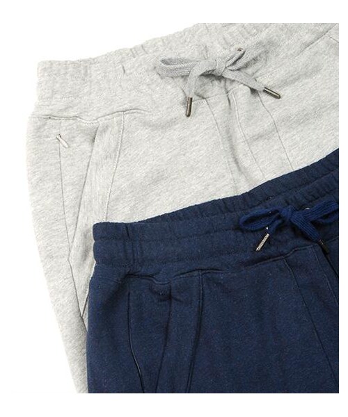 plain-me（プレインミー）の「羅紋Curve剪裁Sweat Pants（パンツ・メンズ・深藍/麻花灰・S/M/L）」の2枚目の写真