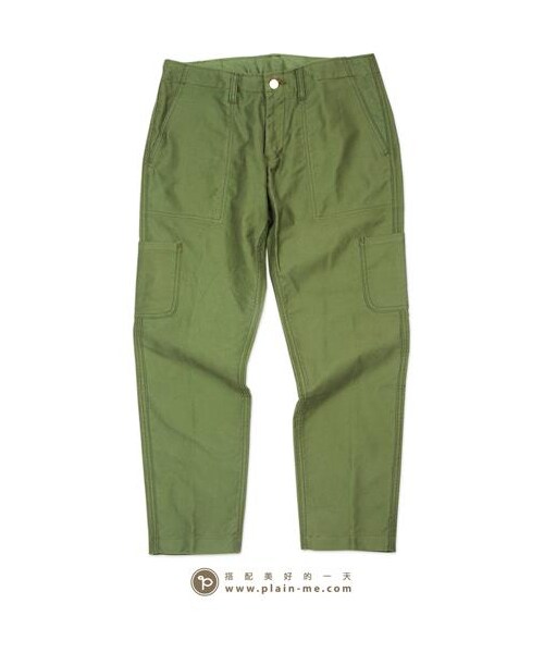 plain-me（プレインミー）の「軍風口袋九分褲（パンツ・メンズ・卡其/軍綠・S/M/L）」の4枚目の写真