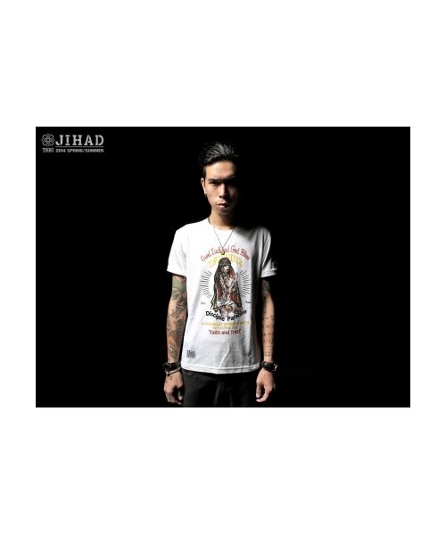 TAKI（タキ）の「TAKI 14 S/S Theotokos Tee（その他・メンズ・麻白/黑/深麻紅/深麻黑・S/M/L/XL）」の2枚目の写真