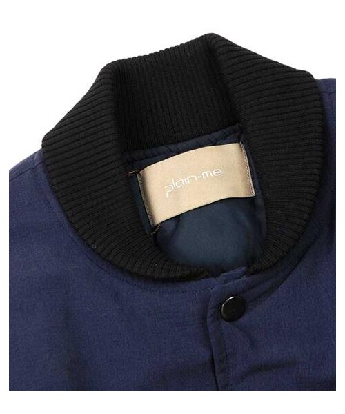 plain-me（プレインミー）の「雙色拼接棒球外套（その他・メンズ・深藍/綠・S/M/L）」の3枚目の写真