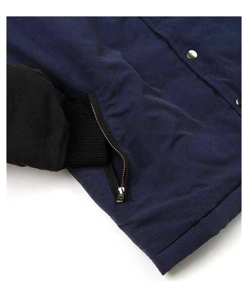 plain-me（プレインミー）の「雙色拼接棒球外套（その他・メンズ・深藍/綠・S/M/L）」の4枚目の写真