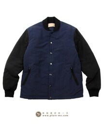 plain-me | 雙色拼接棒球外套(その他)