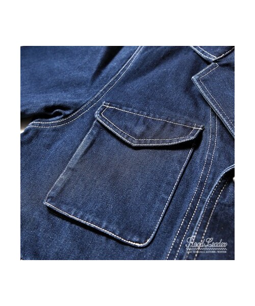 TAKI（タキ）の「TAKI 14-15 A/W Denim Shop Coat（フォーマルスーツ/小物・メンズ・藍・S/M/L/XL）」の6枚目の写真