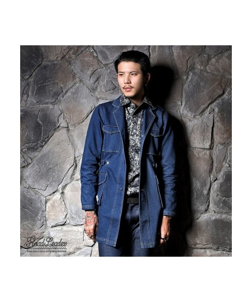 TAKI（タキ）の「TAKI 14-15 A/W Denim Shop Coat（フォーマルスーツ/小物・メンズ・藍・S/M/L/XL）」の3枚目の写真