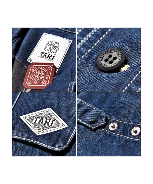 TAKI（タキ）の「TAKI 14-15 A/W Denim Shop Coat（フォーマルスーツ/小物・メンズ・藍・S/M/L/XL）」の9枚目の写真
