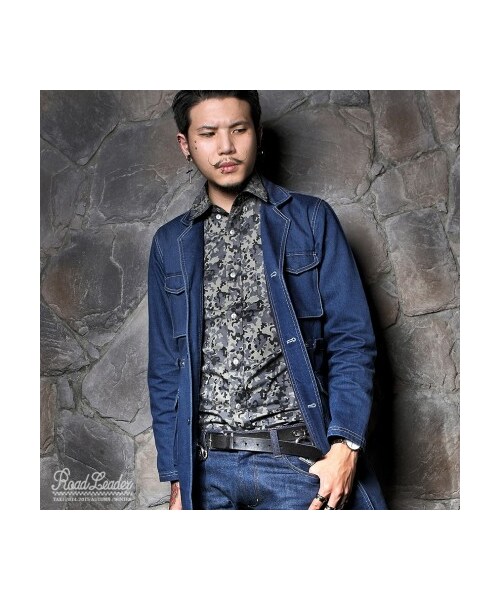 TAKI（タキ）の「TAKI 14-15 A/W Denim Shop Coat（フォーマルスーツ/小物・メンズ・藍・S/M/L/XL）」の2枚目の写真