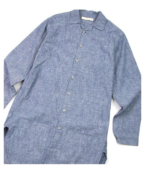 plain-me(プレインミー)の「鬆身剪裁外套式牛津襯衫(その他・メンズ・白/藍・UN)」の8枚目の写真