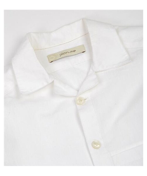 plain-me(プレインミー)の「鬆身剪裁外套式牛津襯衫(その他・メンズ・白/藍・UN)」の3枚目の写真