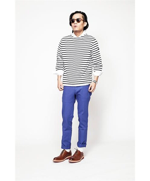 SAINT JAMES（セントジェームス）の「Minquiers純棉手感條紋衫（その他・メンズ・白紅/白藍/黑白・S/M/L）」の22枚目の写真