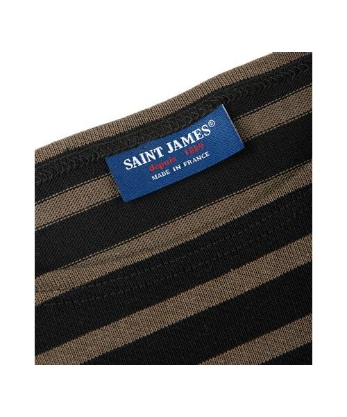 SAINT JAMES（セントジェームス）の「Meridien厚織純棉條紋衫（その他・メンズ・白藍/灰黑・S/M/L）」の11枚目の写真