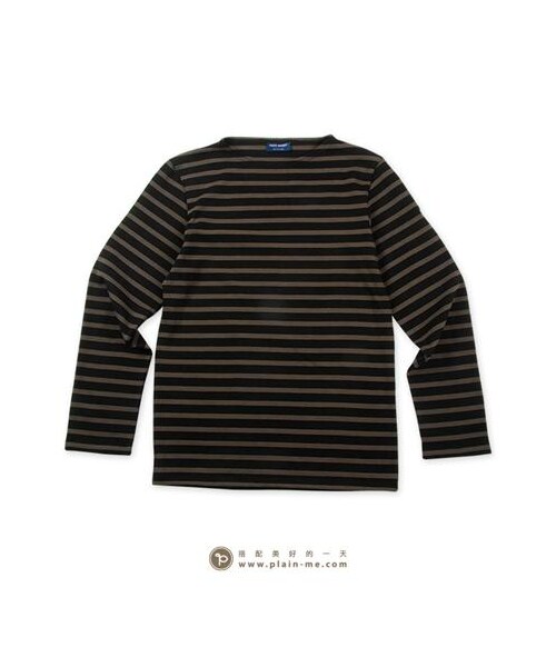 SAINT JAMES（セントジェームス）の「Meridien厚織純棉條紋衫（その他・メンズ・白藍/灰黑・S/M/L）」の10枚目の写真