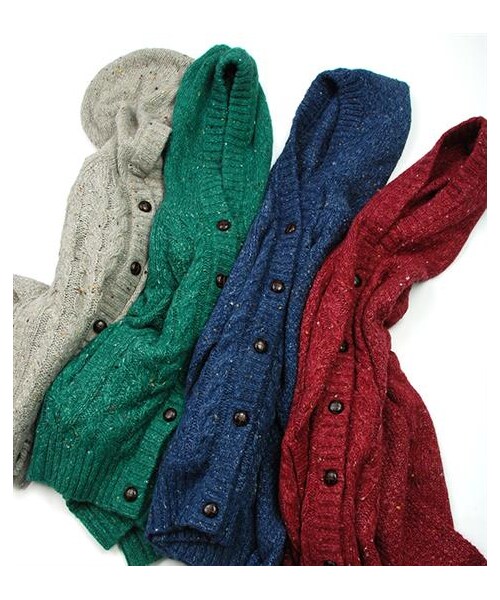 VIBGYOR（ヴィブジョー）の「麻花織紋開扣連帽外套（その他・メンズ・灰/酒紅/綠/藍・S/M/L）」の2枚目の写真