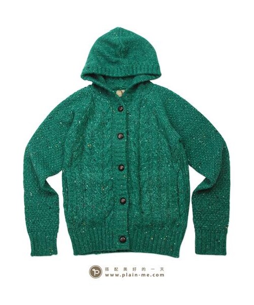 VIBGYOR（ヴィブジョー）の「麻花織紋開扣連帽外套（その他・メンズ・灰/酒紅/綠/藍・S/M/L）」の9枚目の写真