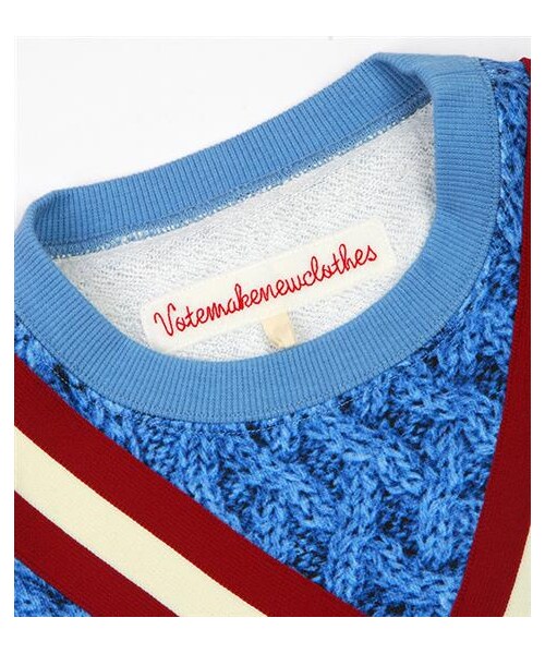 VOTE MAKE NEW CLOTHES（ボートメイクニュークローズ）の「TENNIS 3D BIG SWT（その他・メンズ・白/灰/藍・S）」の11枚目の写真