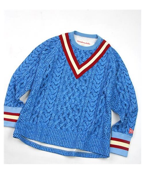 VOTE MAKE NEW CLOTHES（ボートメイクニュークローズ）の「TENNIS 3D BIG SWT（その他・メンズ・白/灰/藍・S）」の12枚目の写真
