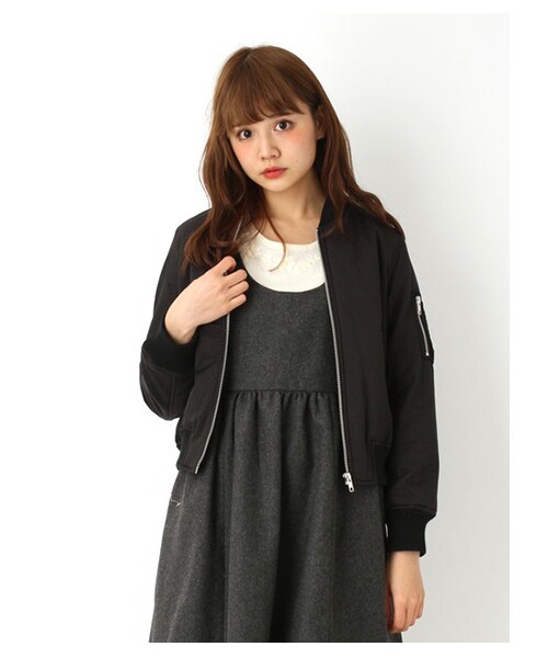 earth music&ecology（アースミュージックアンドエコロジー）の「・MA-1ブルゾン（ブルゾン　・レディース・ブラック/カーキ/ネイビー・S/M）」の7枚目の写真