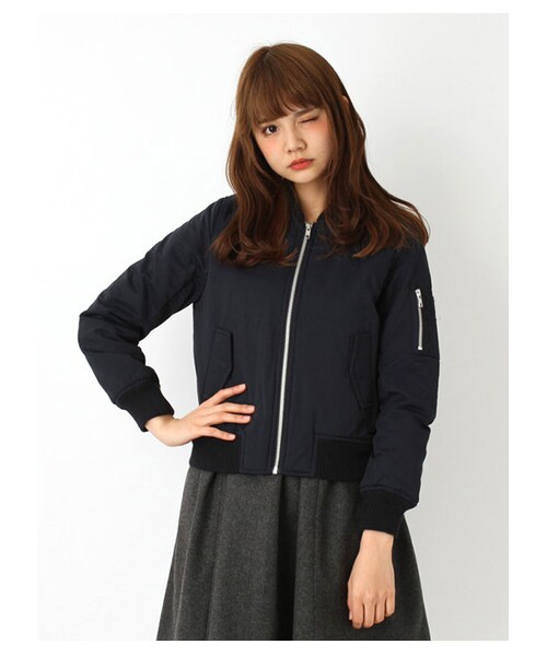 earth music&ecology（アースミュージックアンドエコロジー）の「・MA-1ブルゾン（ブルゾン　・レディース・ブラック/カーキ/ネイビー・S/M）」の10枚目の写真