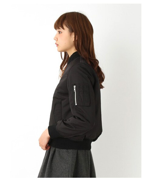 earth music&ecology（アースミュージックアンドエコロジー）の「・MA-1ブルゾン（ブルゾン　・レディース・ブラック/カーキ/ネイビー・S/M）」の2枚目の写真