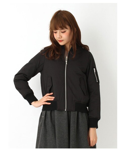 earth music&ecology（アースミュージックアンドエコロジー）の「・MA-1ブルゾン（ブルゾン　・レディース・ブラック/カーキ/ネイビー・S/M）」の8枚目の写真