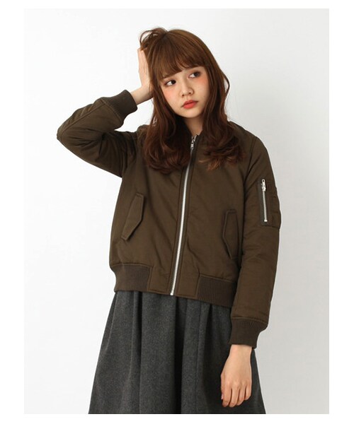 earth music&ecology（アースミュージックアンドエコロジー）の「・MA-1ブルゾン（ブルゾン　・レディース・ブラック/カーキ/ネイビー・S/M）」の9枚目の写真