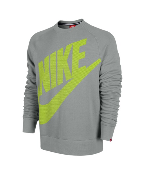 NIKE（ナイキ）の「ナイキ AW77 ロゴ クルー メンズスウェットシャツ（ウェア > トップス・メンズ・ダスティカクタス/ダークオブシディアン/ブラック/ホワイト/ダークグレーヘザー/ブライトマンゴー/ダークグレーヘザー/ボルト/チームオレンジ/ダークオブシディアン・S/M/L/XL/2XL）」の4枚目の写真