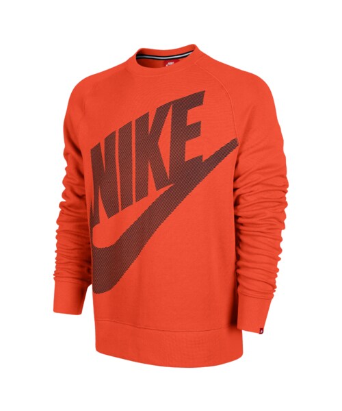 NIKE（ナイキ）の「ナイキ AW77 ロゴ クルー メンズスウェットシャツ（ウェア > トップス・メンズ・ダスティカクタス/ダークオブシディアン/ブラック/ホワイト/ダークグレーヘザー/ブライトマンゴー/ダークグレーヘザー/ボルト/チームオレンジ/ダークオブシディアン・S/M/L/XL/2XL）」の5枚目の写真