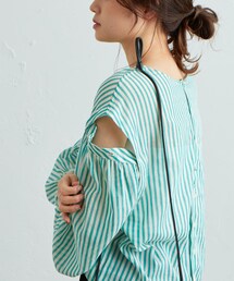 PUAL CE CIN | 4WAYストライプブラウス(シャツ/ブラウス)